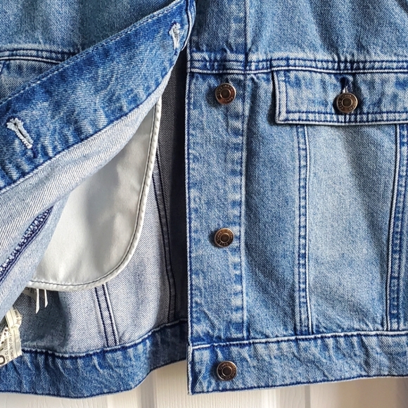 NWT Women's Hugo Boss Gelise Crop Blue Denim Jacket Size XL - Picture 10 of 15